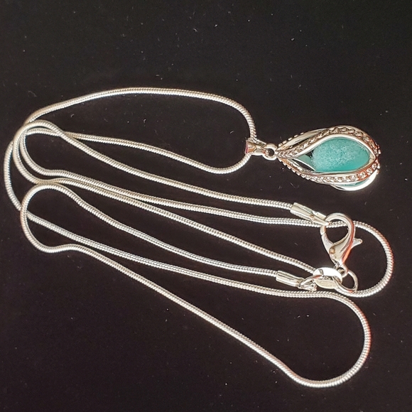 Aromatherapy Teardrop Cage .925 Sterling Silver Ne - Picture 2 of 4